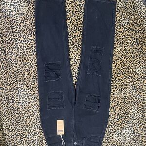 Stylish Black Distressed Women Jeans